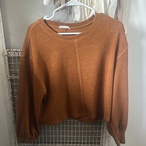 Elegant Tan Crew Neck Sweater